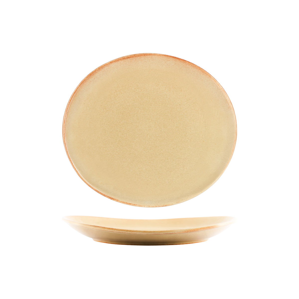 98332 Tablekraft Artistica Flame Oval Plate 250mm Tomkin Australia Hospitality Supplies