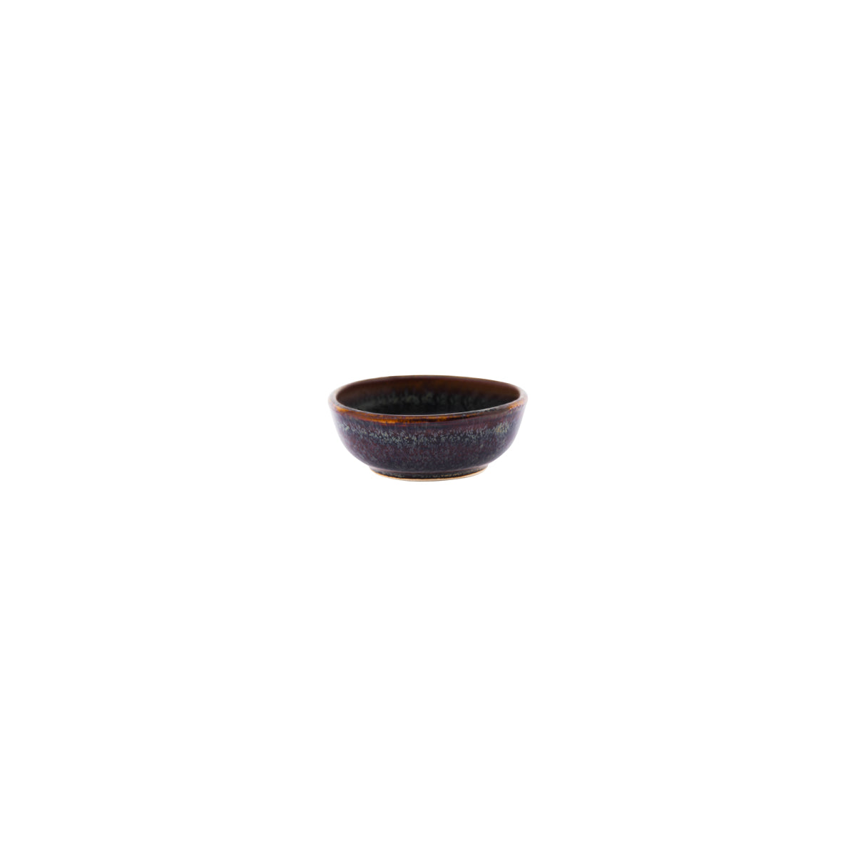 98808 Tablekraft Artistica Reactive Brown Round Sauce Dish 80mm Tomkin Australia Hospitality Supplies