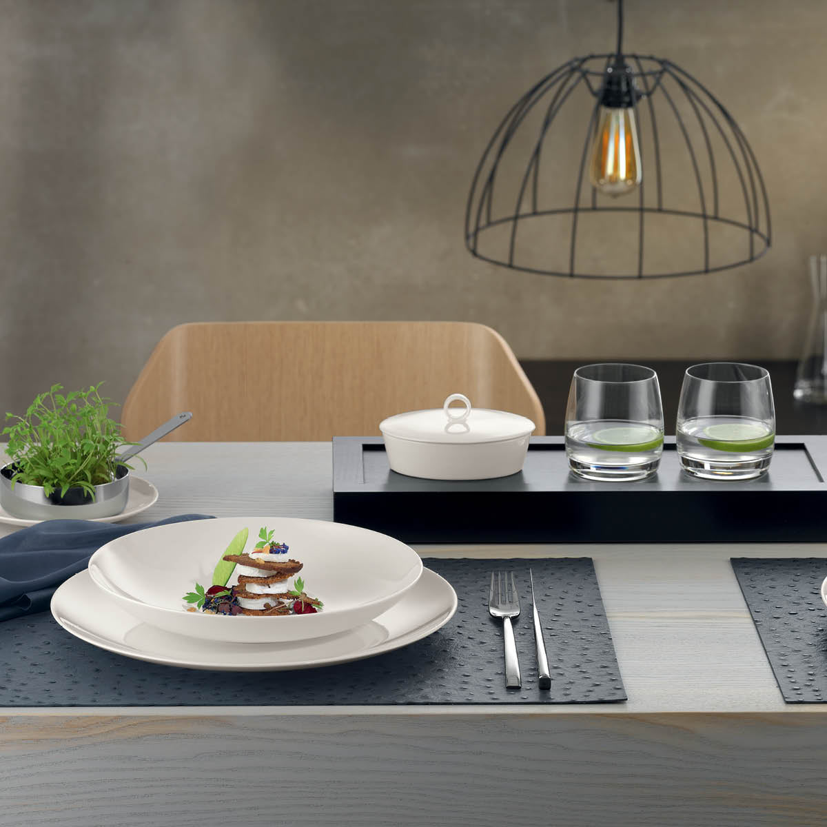 BHS6691929 Bauscher Bauscher Purity Asymmertic Deep Coupe Plate 290x50mm Tomkin Australia Hospitality Supplies