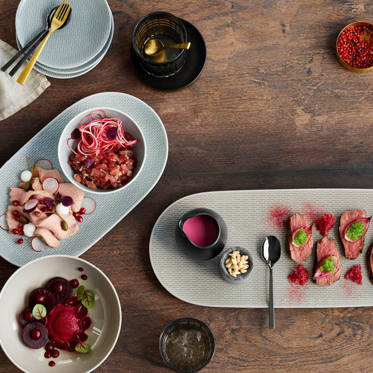 Scope Glow Grey Round Coupe Dish 1400ml With External Relief Design