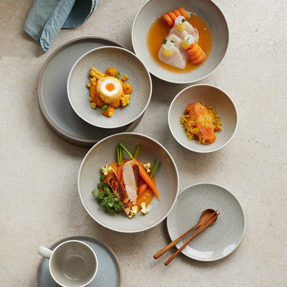 BHS6731265A Bauscher Bauscher Scope Glow Grey Round Coupe Relief Plate 150mm Tomkin Australia Hospitality Supplies