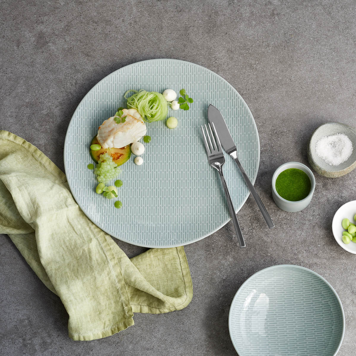 Scope Glow Sea Round Coupe Dish 950ml With External Relief Design