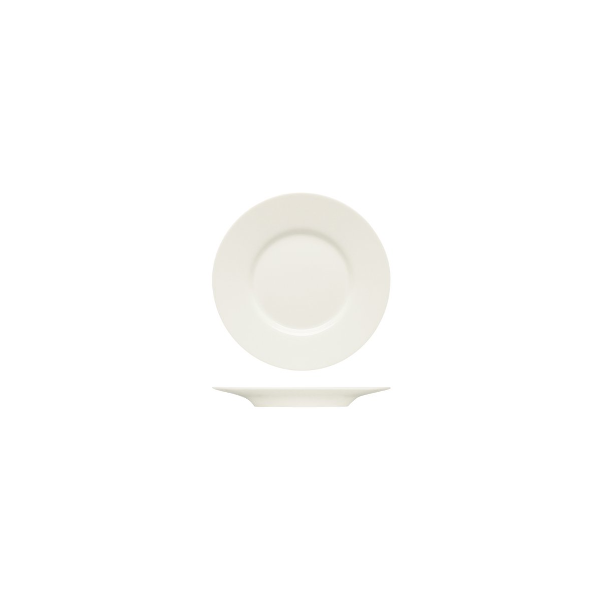BHS6690017 Bauscher Bauscher Purity Round Flat Plate with Wide Rim 170mm Tomkin Australia Hospitality Supplies