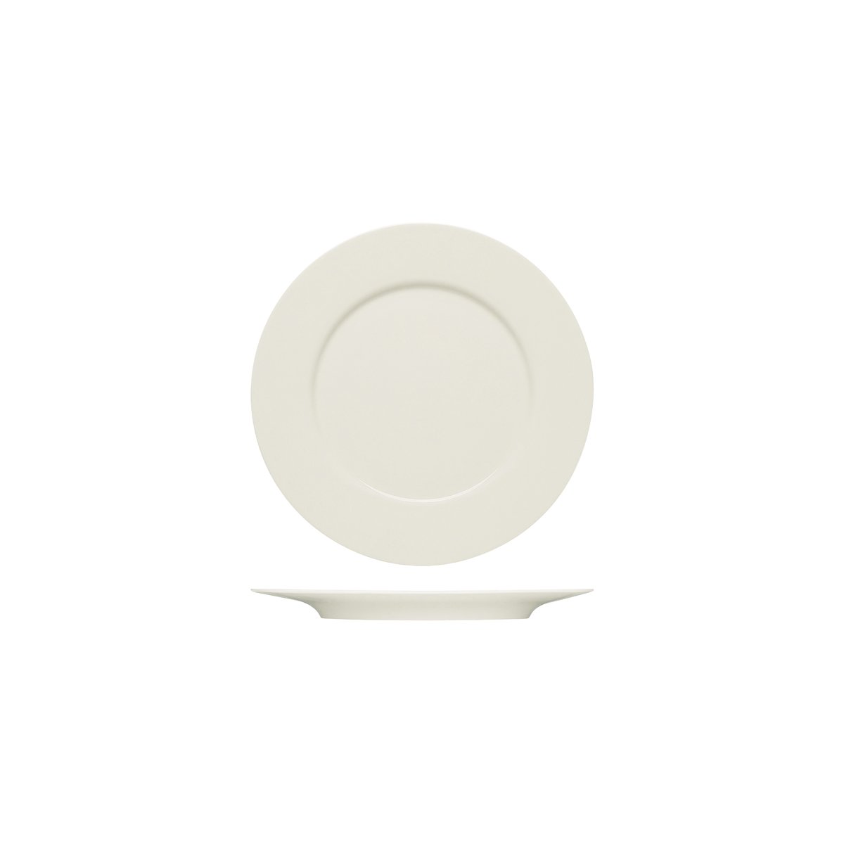 BHS6690022 Bauscher Bauscher Purity Round Flat Plate with Wide Rim 220mm Tomkin Australia Hospitality Supplies