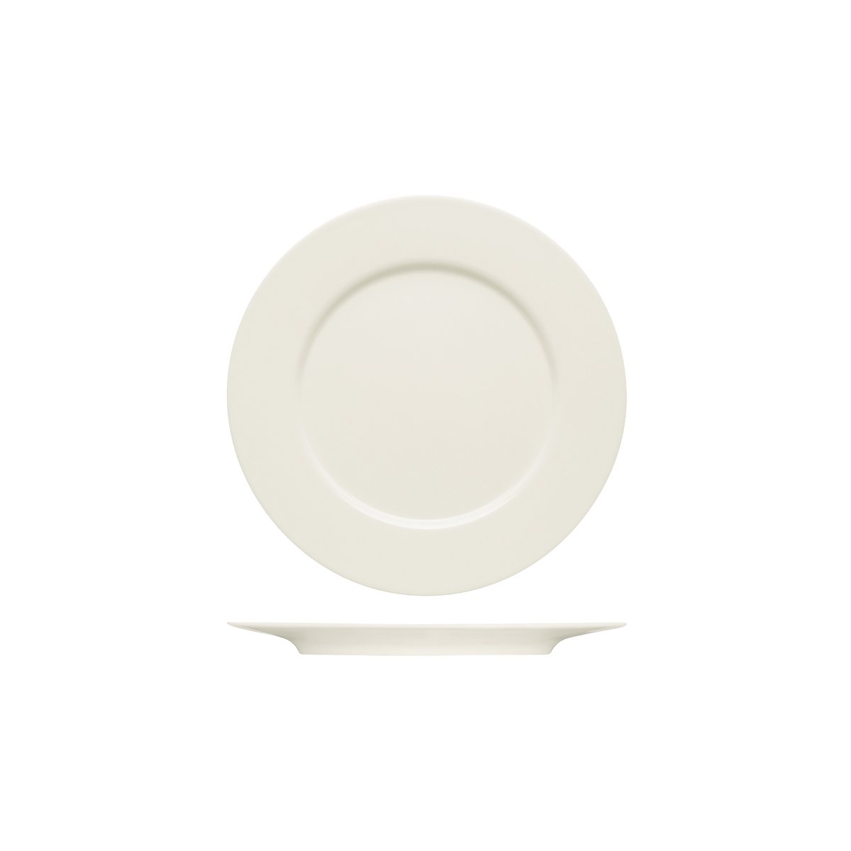 BHS6690026 Bauscher Bauscher Purity Round Flat Plate with Wide Rim 260mm Tomkin Australia Hospitality Supplies