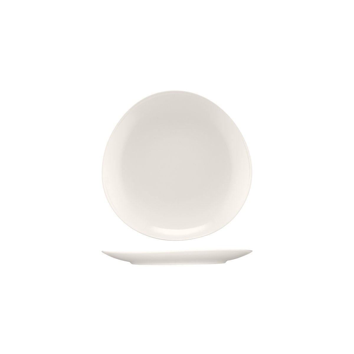 BHS6691824 Bauscher Bauscher Purity Asymmertic Coupe Plate 240mm Tomkin Australia Hospitality Supplies