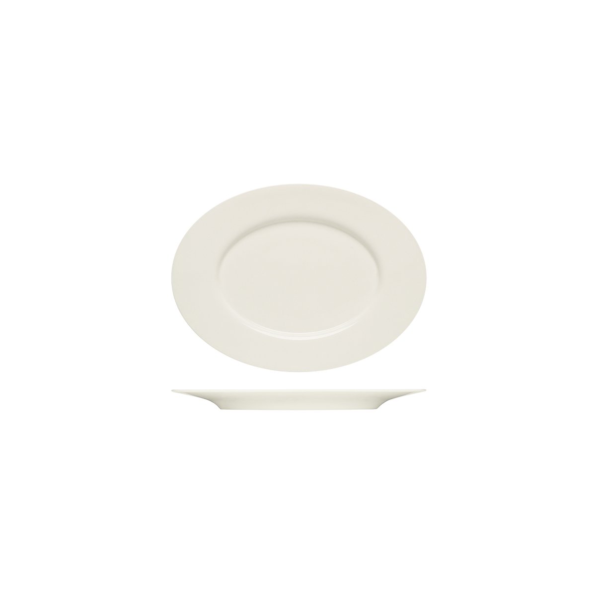 BHS6692024 Bauscher Bauscher Purity Oval Platter with Wide Rim 240x175mm Tomkin Australia Hospitality Supplies