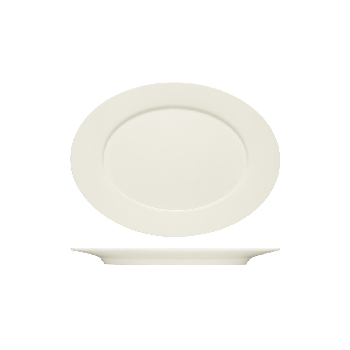 BHS6692033 Bauscher Bauscher Purity Oval Platter with Wide Rim 330x244mm Tomkin Australia Hospitality Supplies