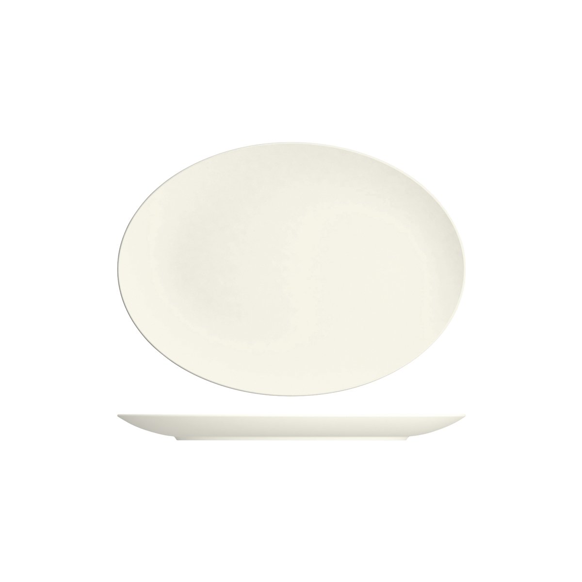 BHS6692233 Bauscher Bauscher Purity Oval Coupe Platter 330x240mm Tomkin Australia Hospitality Supplies