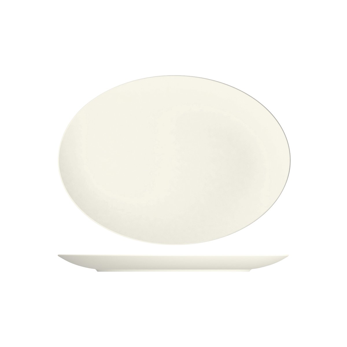 BHS6692237 Bauscher Bauscher Purity Oval Coupe Platter 370x272mm Tomkin Australia Hospitality Supplies
