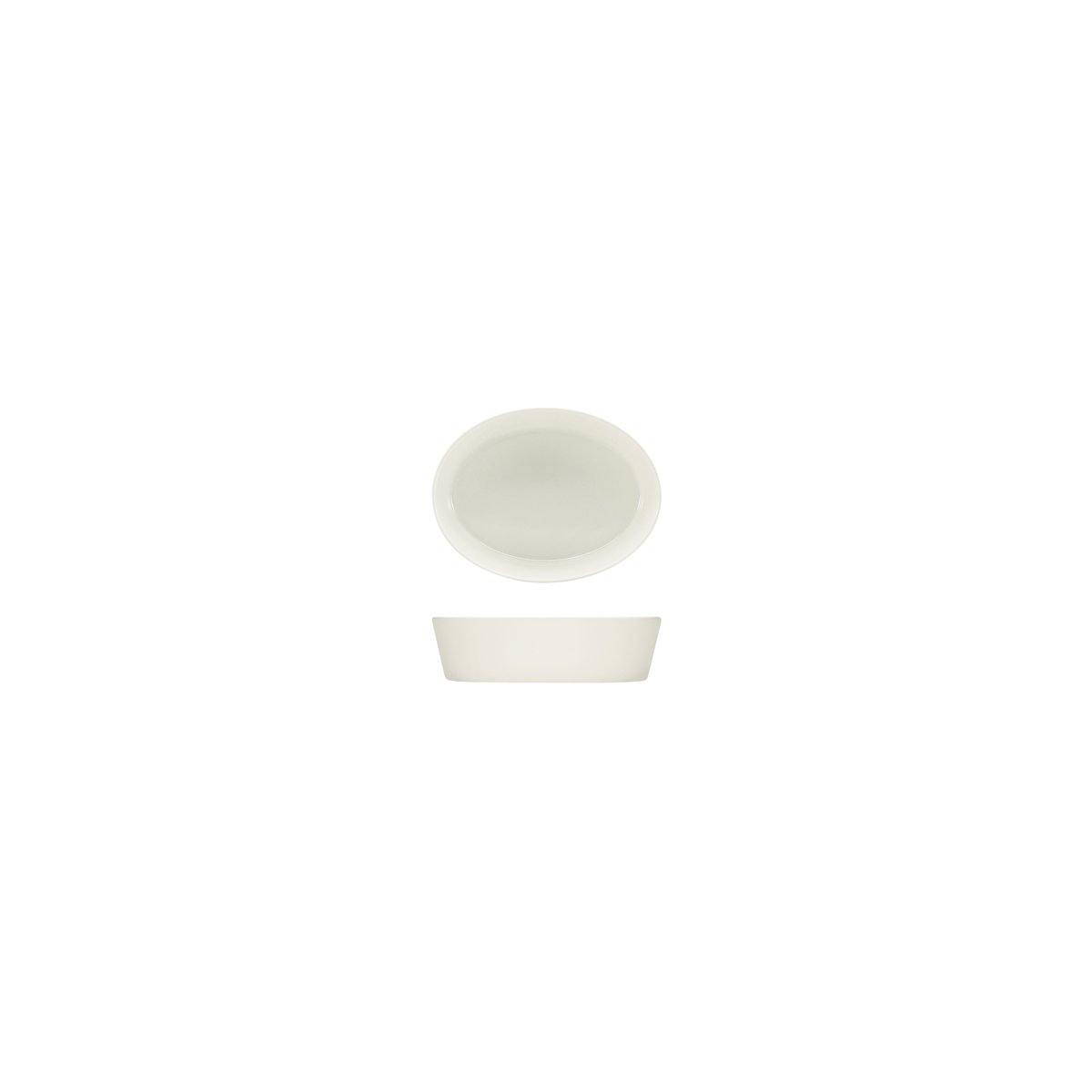 BHS6696212 Bauscher Bauscher Purity Oval Dish 120x90x33mm / 180ml Tomkin Australia Hospitality Supplies