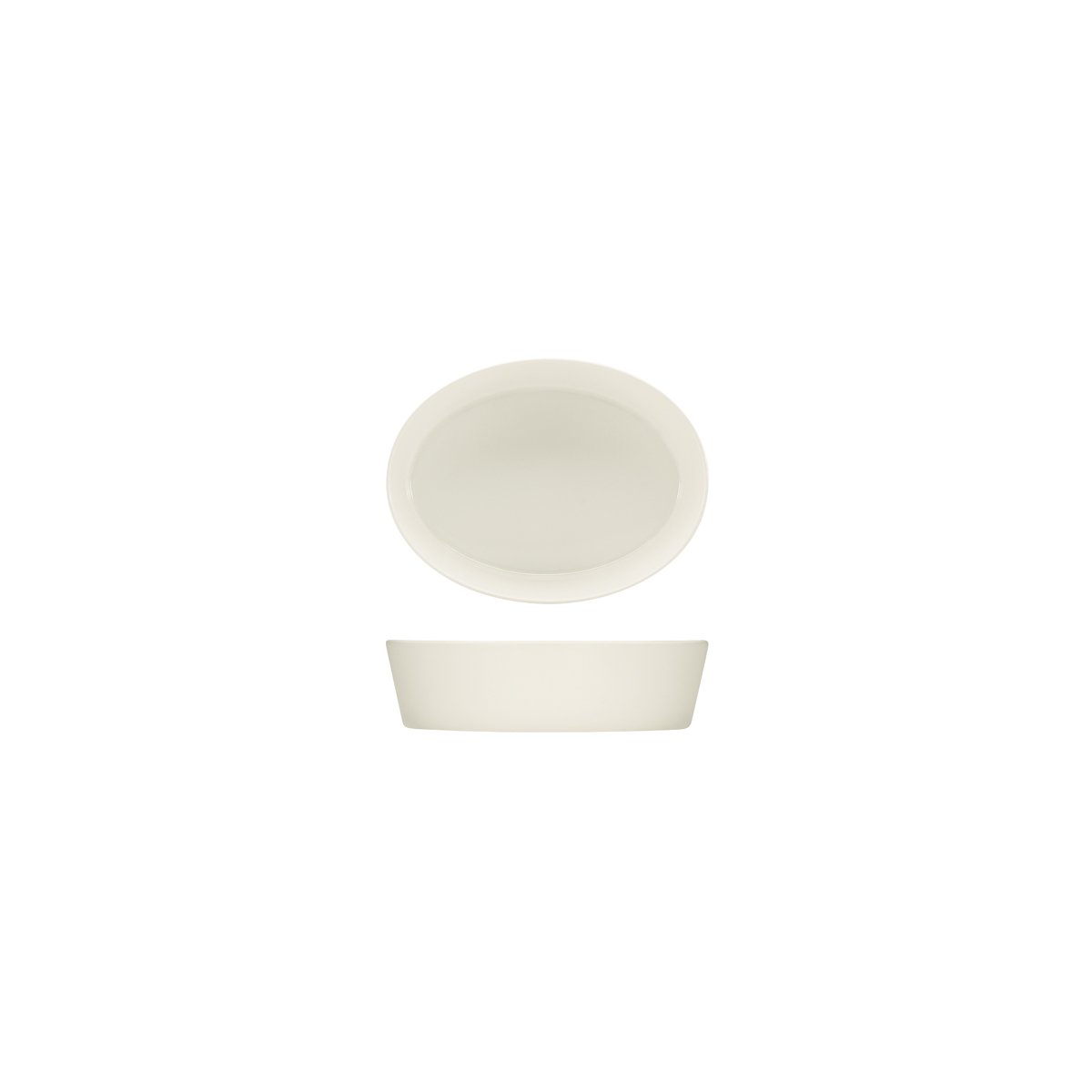 BHS6696216 Bauscher Bauscher Purity Oval Dish 160x120x44mm / 500ml Tomkin Australia Hospitality Supplies