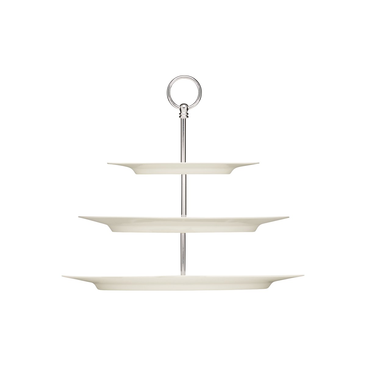 BHS6697303 Bauscher Bauscher Purity Oval Serving Stand with Wide Rim 3 Tier 378x277x324mm Tomkin Australia Hospitality Supplies