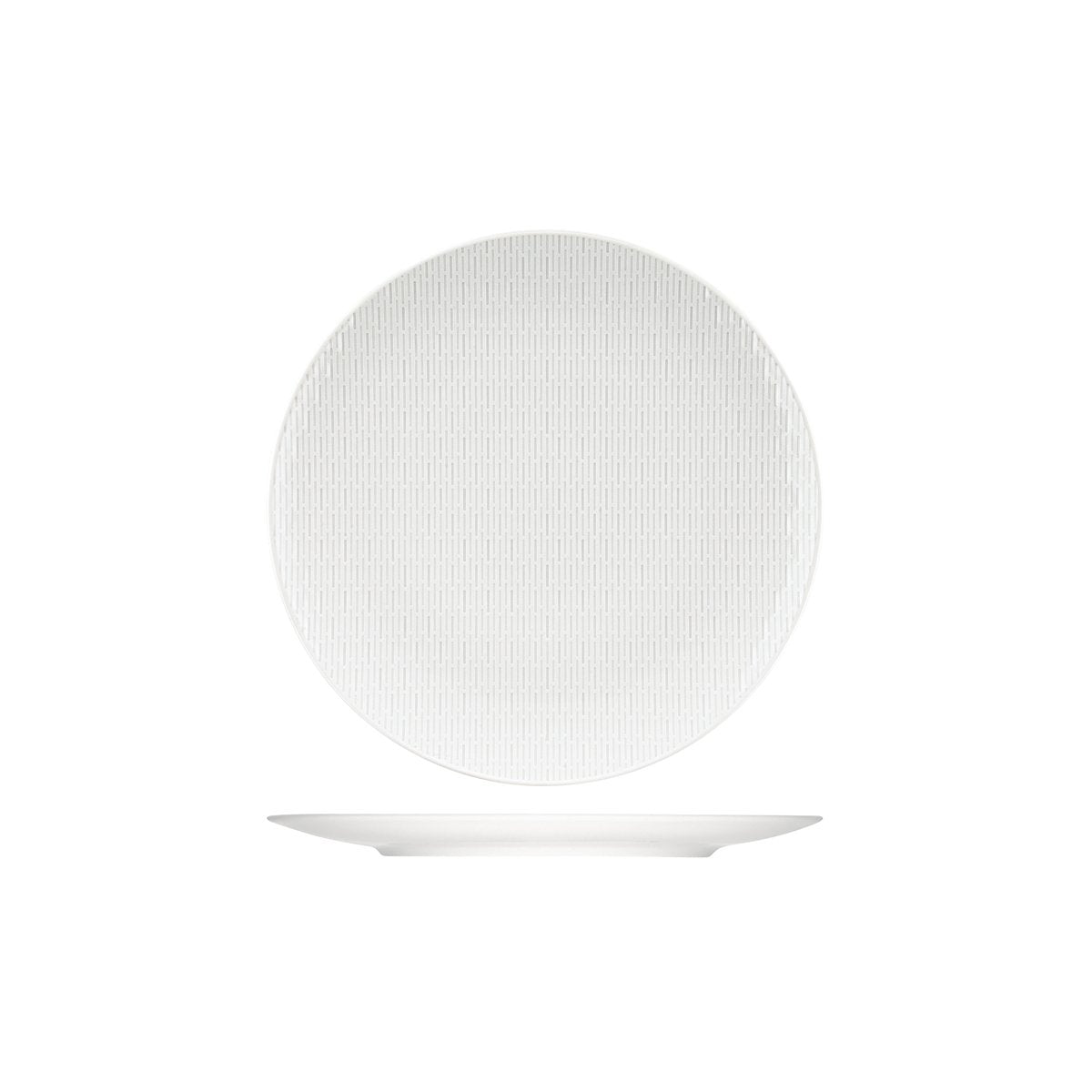 BHS6731278 Bauscher Bauscher Scope Linea Round Flat Coupe Relief Plate 280mm Tomkin Australia Hospitality Supplies