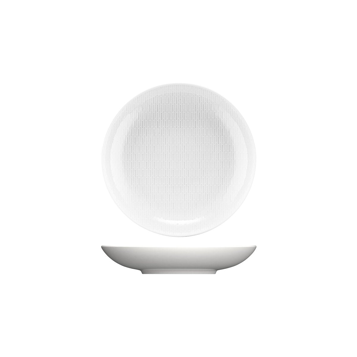 BHS6731374 Bauscher Bauscher Scope Linea Round Deep Coupe Relief Plate 240x44mm Tomkin Australia Hospitality Supplies