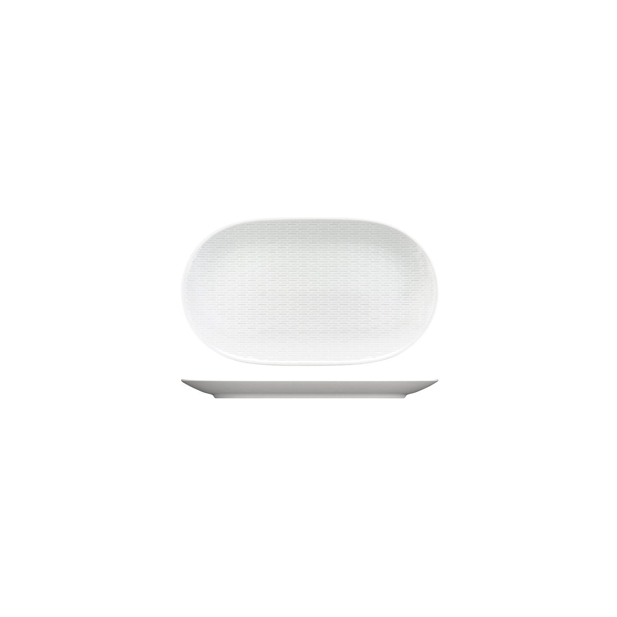 BHS6732273 Bauscher Bauscher Scope Linea Oval Coupe Platter 230x151mm Tomkin Australia Hospitality Supplies