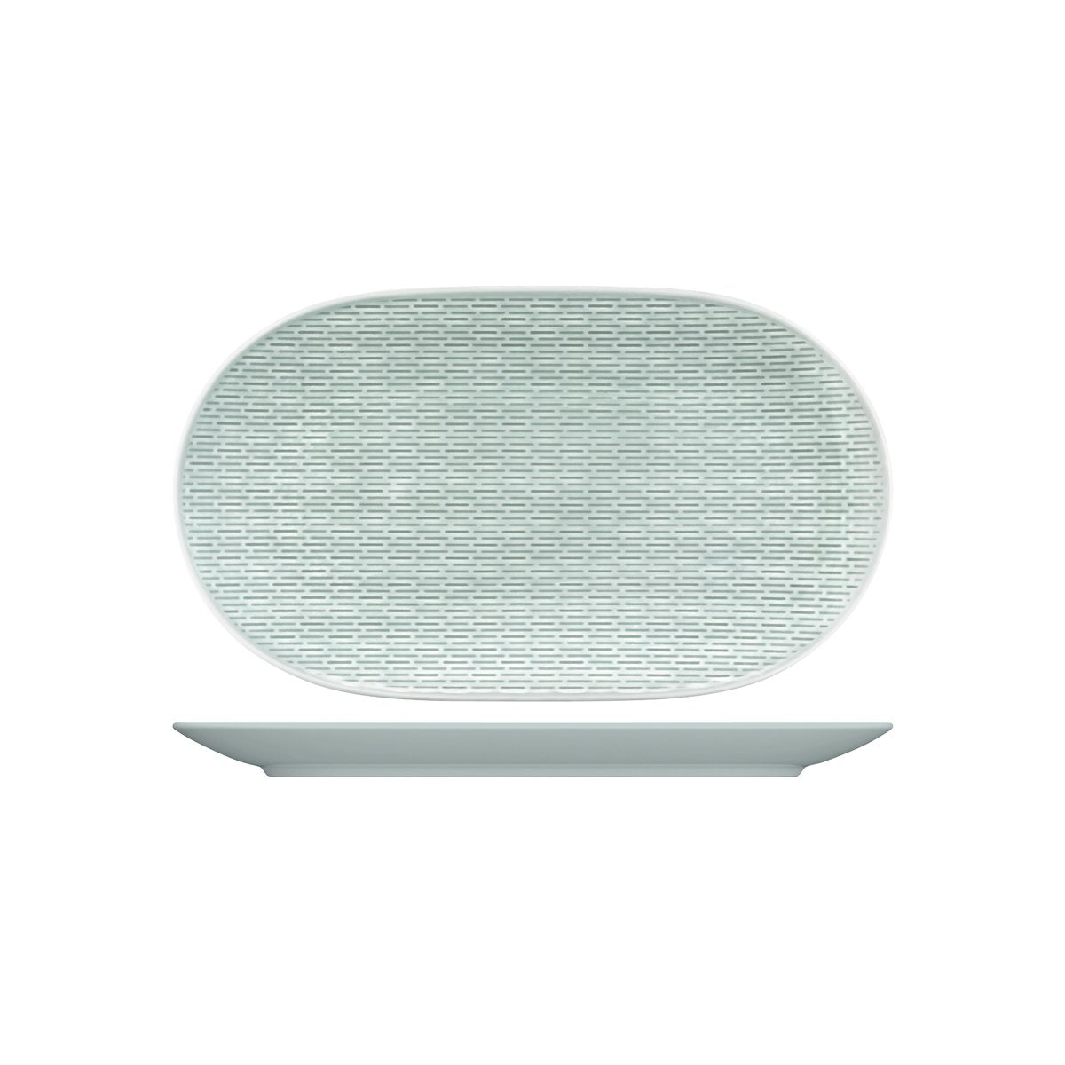 BHS6732287B Bauscher Bauscher Scope Glow Sea Oval Coupe Platter 370x222mm Tomkin Australia Hospitality Supplies