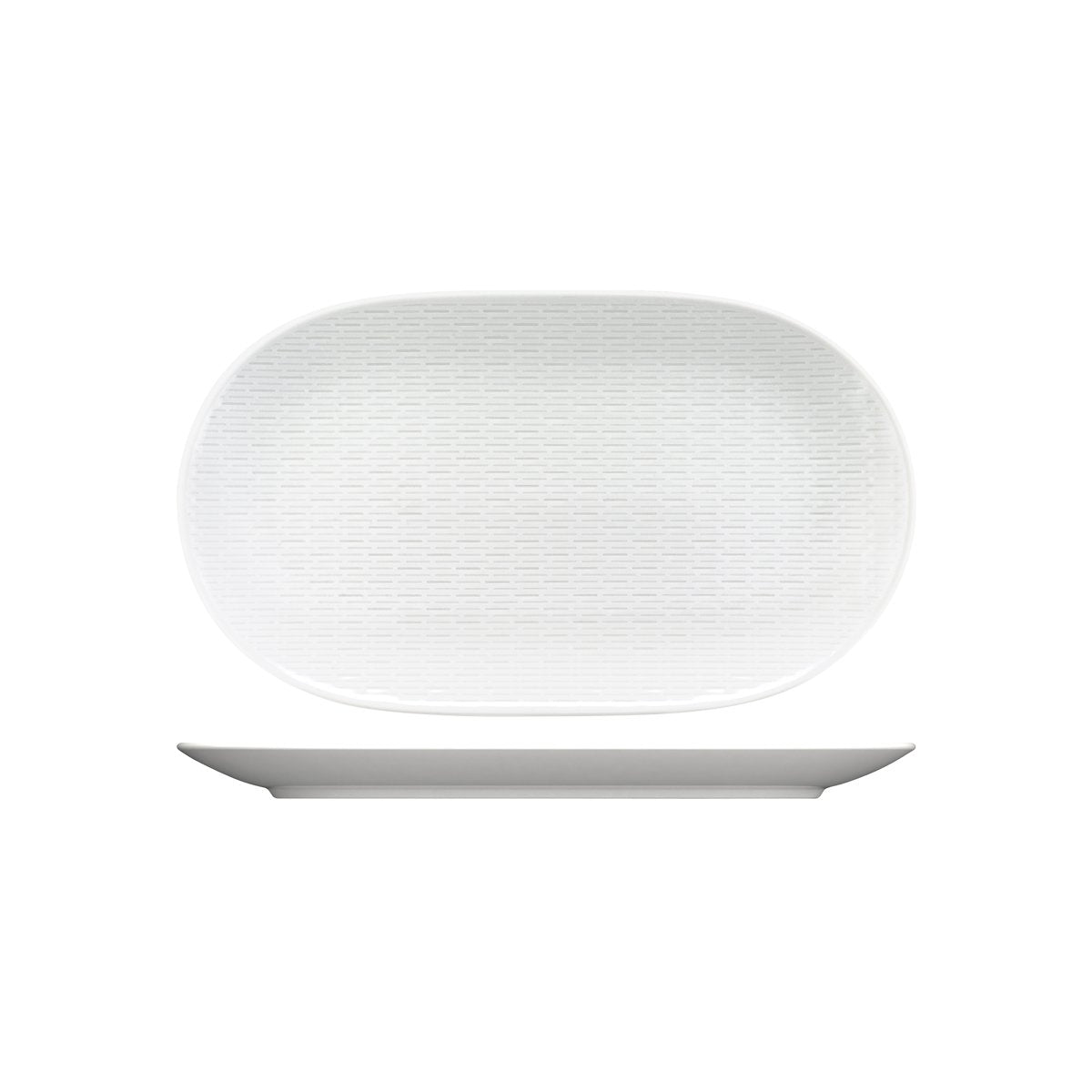 BHS6732287 Bauscher Bauscher Scope Linea Oval Coupe Platter 370x222mm Tomkin Australia Hospitality Supplies
