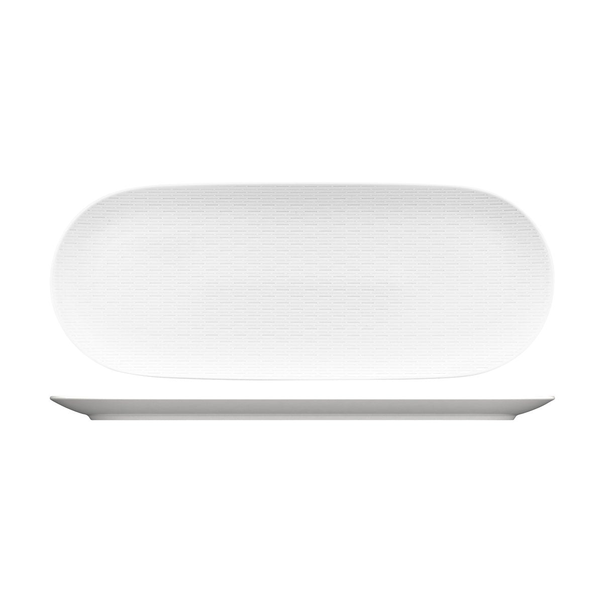 BHS6732296 Bauscher Bauscher Scope Linea Oval Coupe Platter 460x182mm Tomkin Australia Hospitality Supplies