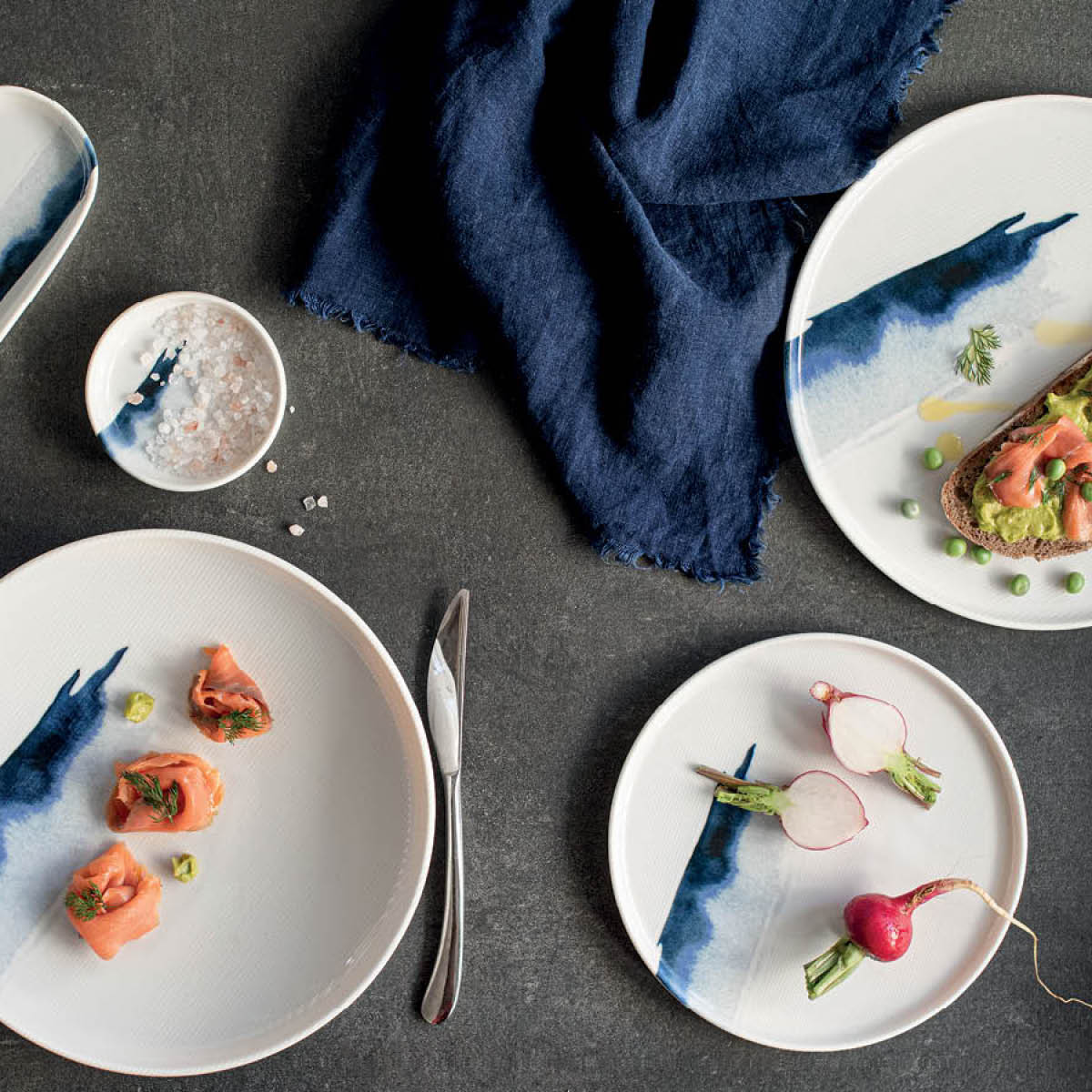 Blue Wave Hygge Round Plate 220mm