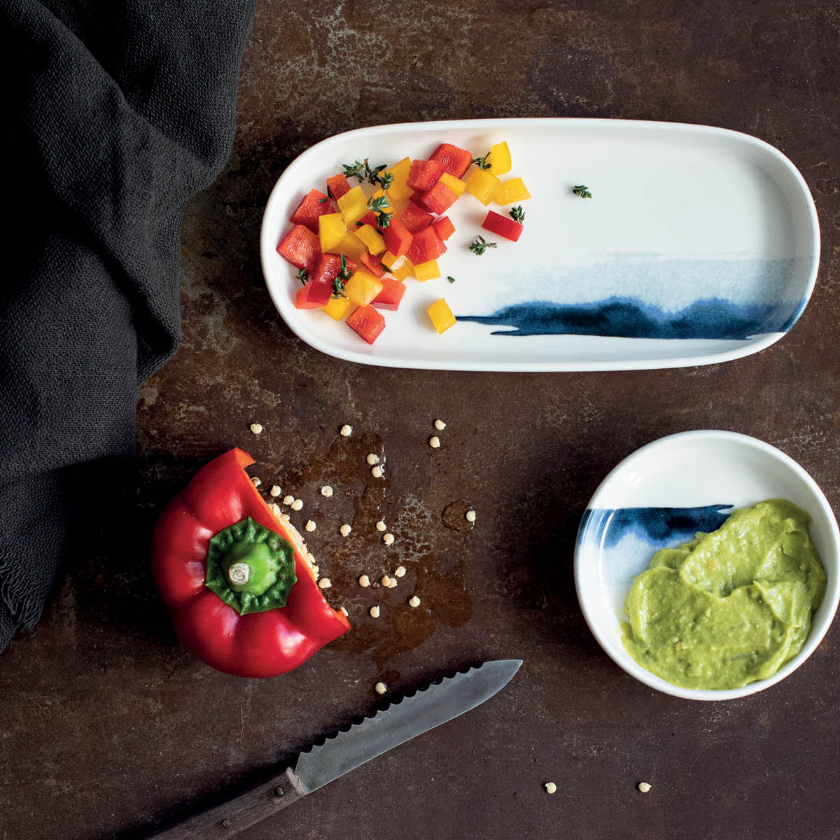 130280 Bonna Blue Wave Hygge Dipping Bowl 100x23mm / 100ml Tomkin Australia Hospitality Supplies