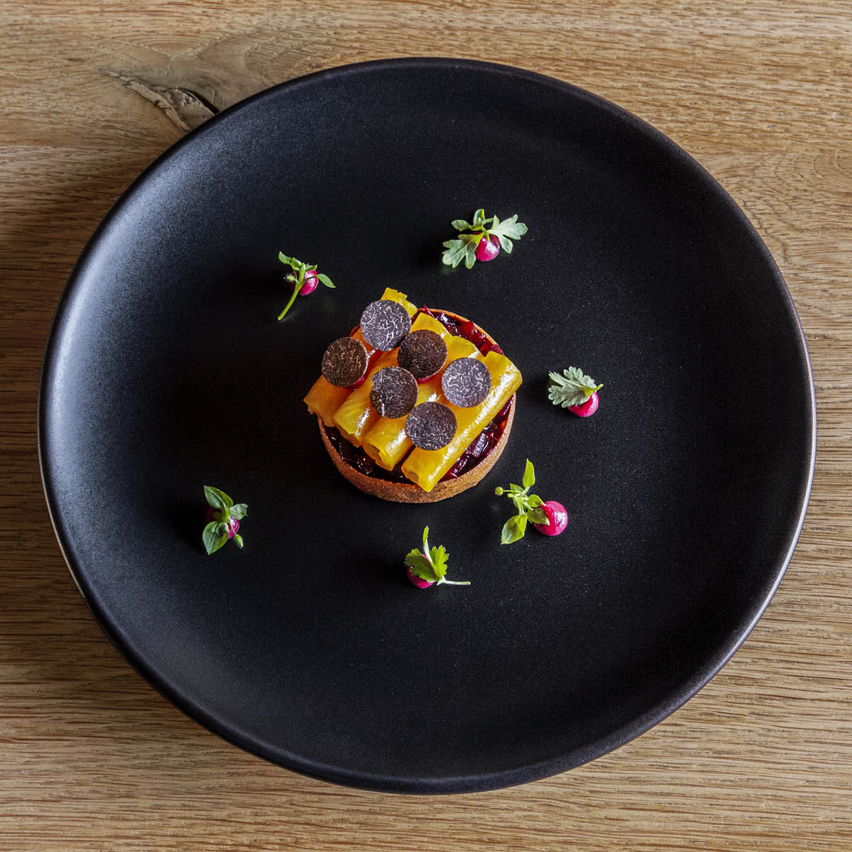 Notte Black Round Coupe Plate 230x23mm