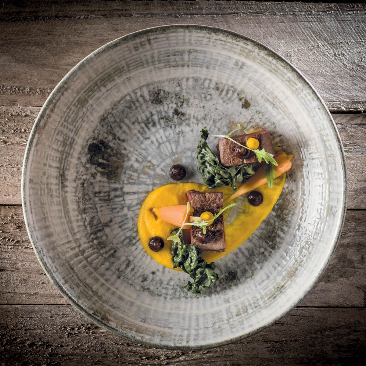 Odette Olive Round Flared Bowl 230x45mm / 1000ml