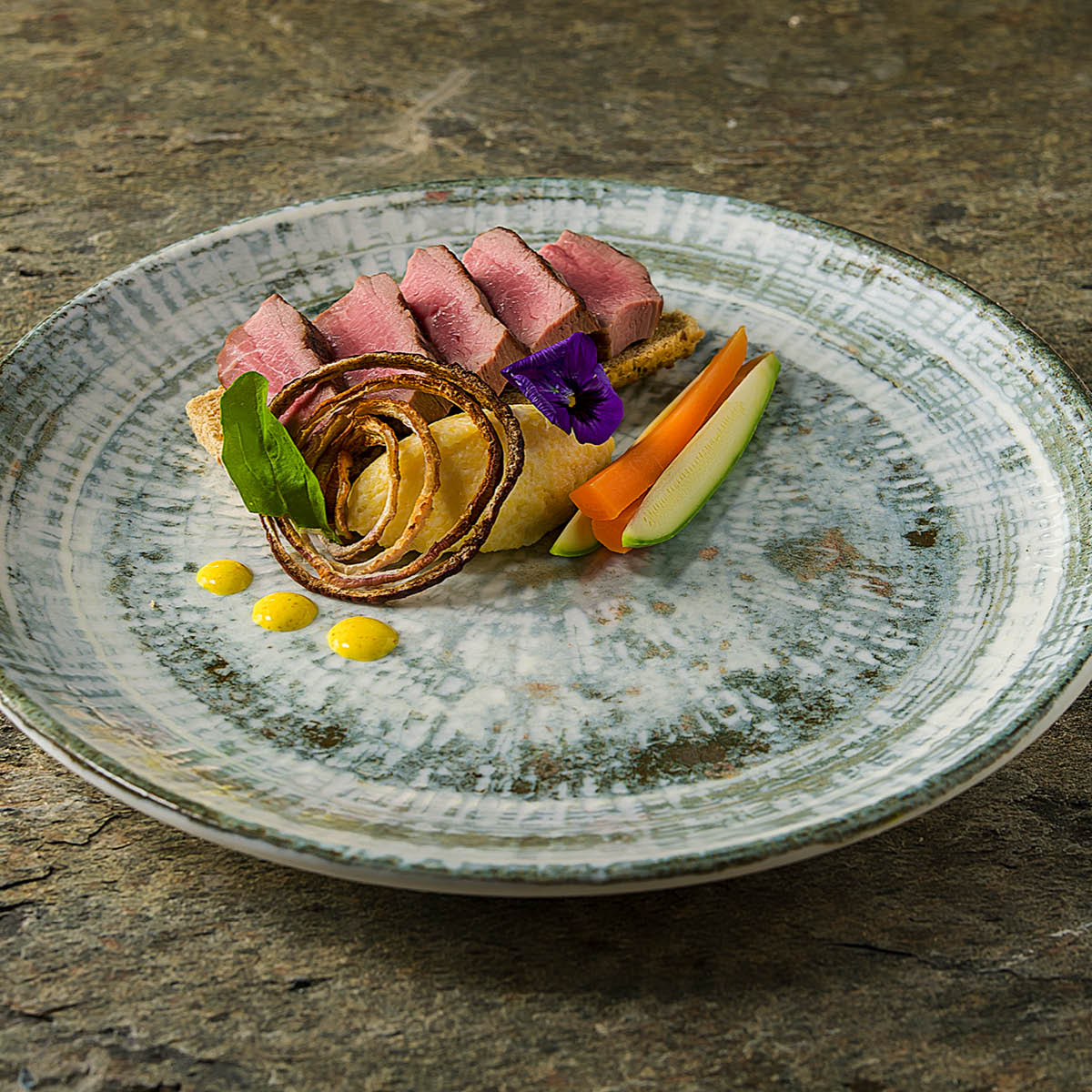 Odette Olive Round Flared Bowl 230x45mm / 1000ml