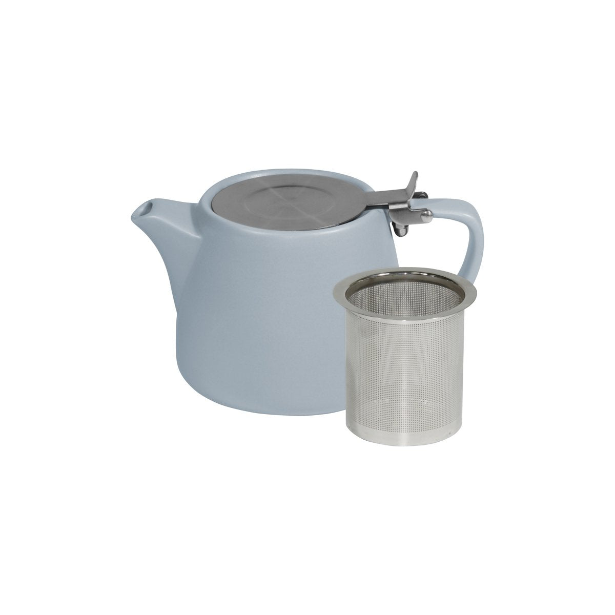 BW0860 Brew Silver Ice Matt Stackable Teapot 500ml Tomkin Australia Hospitality Supplies