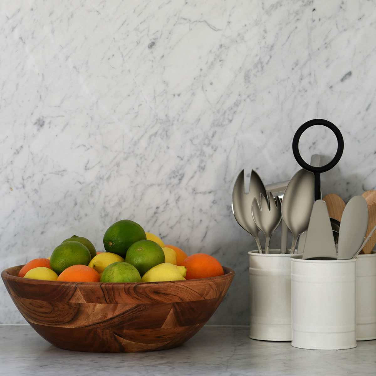 Coney Island Creme 3-Compartment Caddy with Black Handle 340x200mm