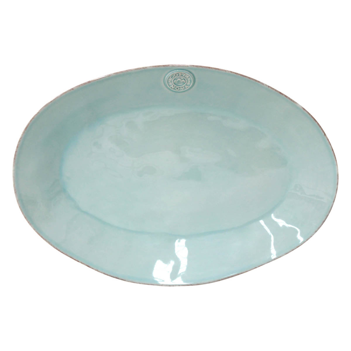 201294 Costa Nova Nova Turquoise Oval Platter 400x283mm  Tomkin Australia Hospitality Supplies