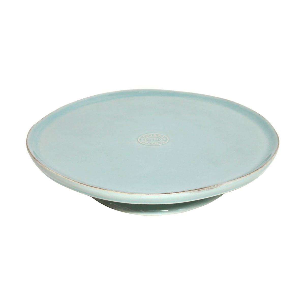 201298 Costa Nova Nova Turquoise Footed Plate 263mm Tomkin Australia Hospitality Supplies