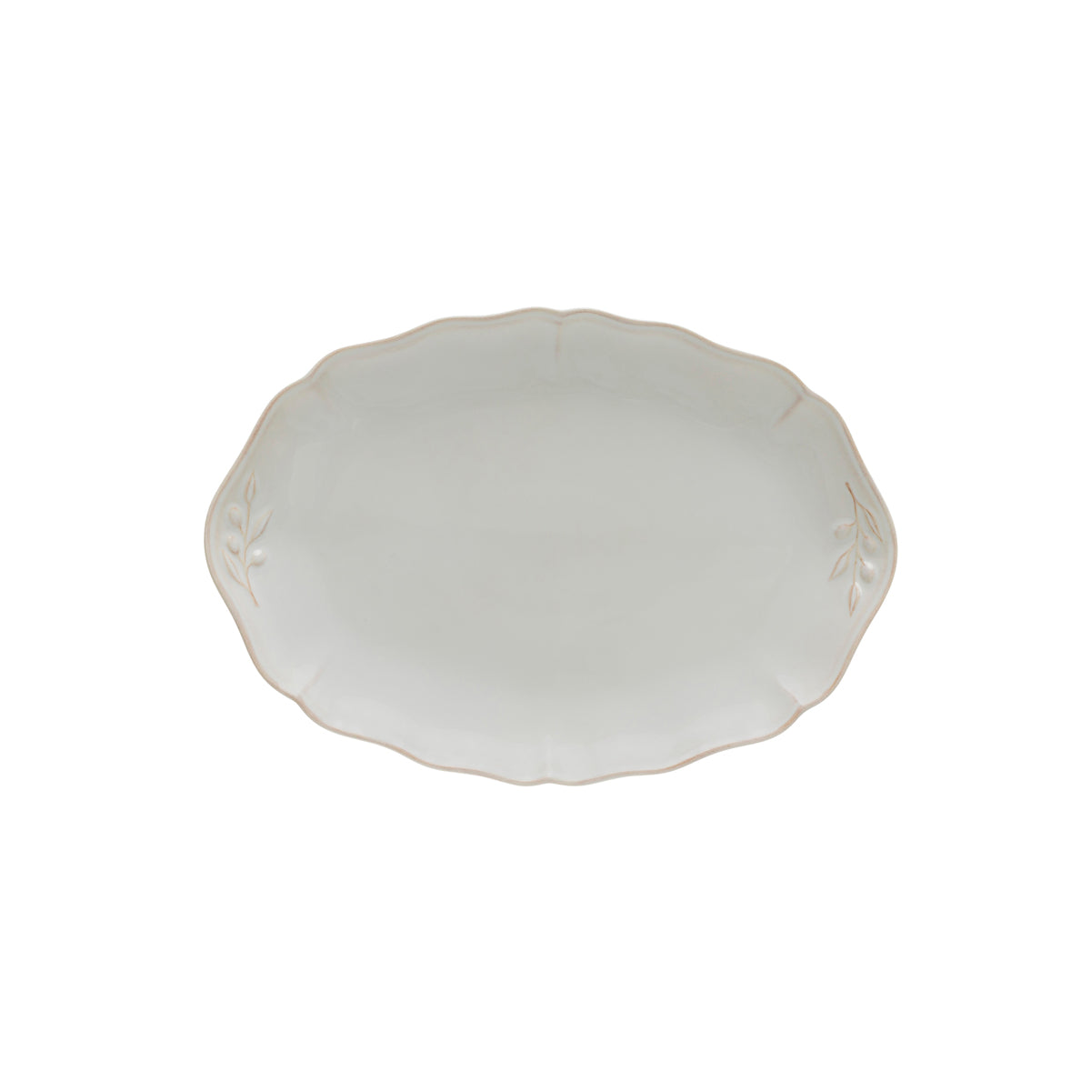 300020 Costa Nova Alentejo White Oval Platter Tray 323x222mm Tomkin Australia Hospitality Supplies