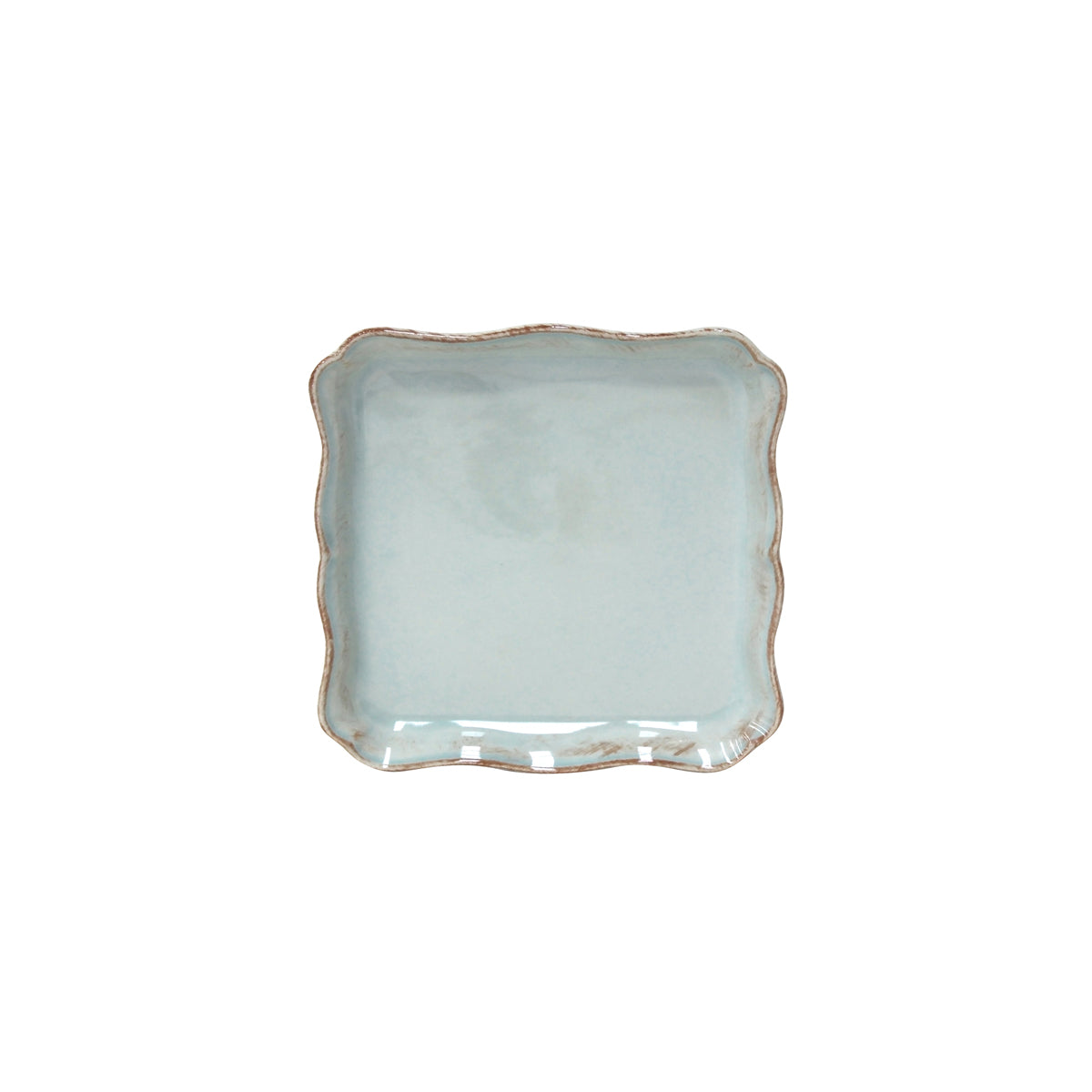 300066 Costa Nova Alentejo Turquoise Square Tray 210x207mm Tomkin Australia Hospitality Supplies