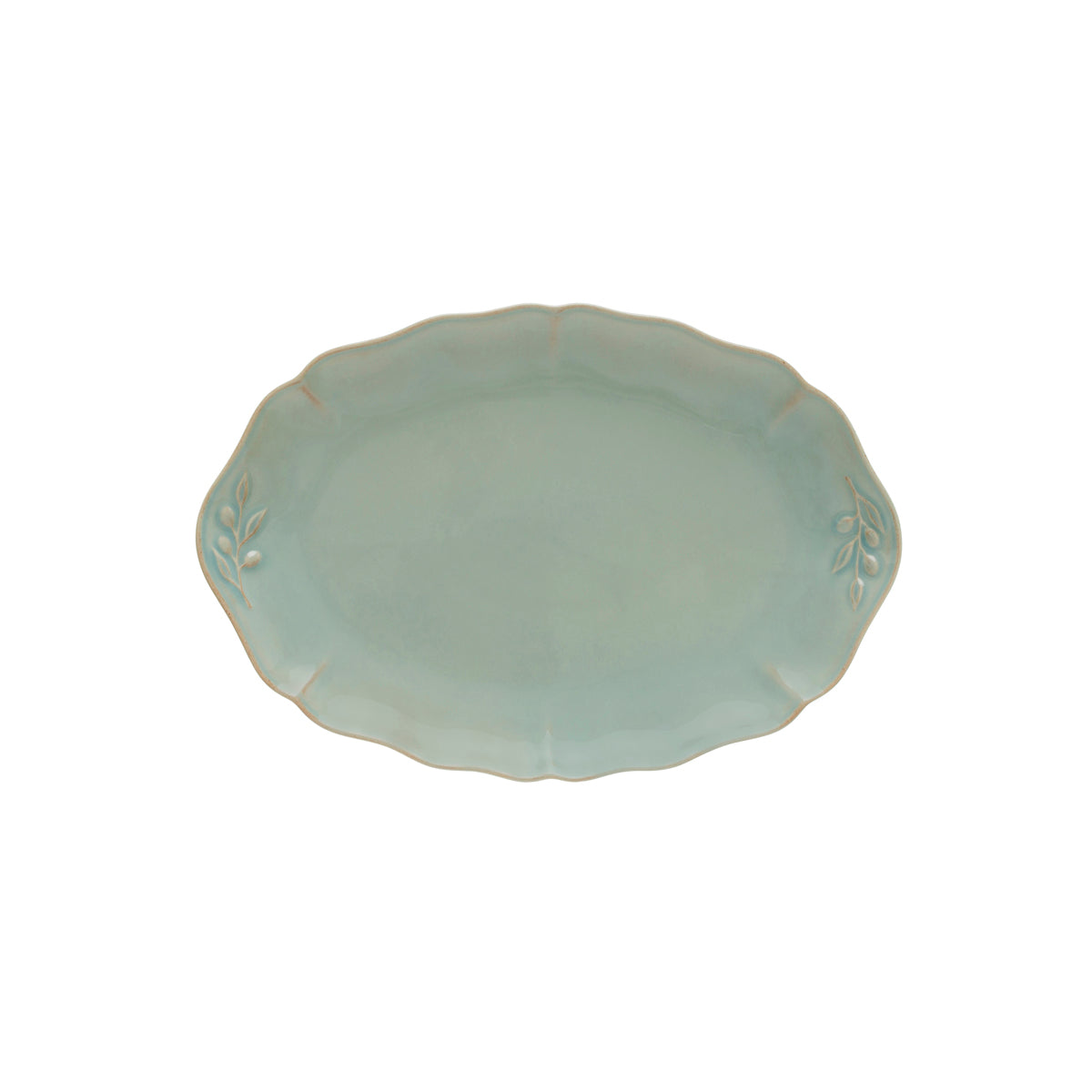 300069 Costa Nova Alentejo Turquoise Oval Platter Tray 323x222mm Tomkin Australia Hospitality Supplies