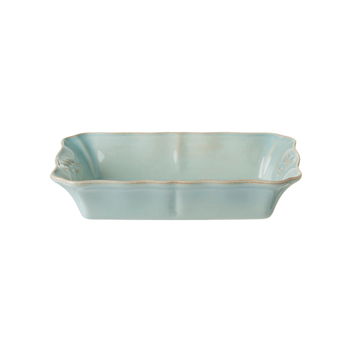 300070 Costa Nova Alentejo Turquoise Rectangular Baker 251x182mm Tomkin Australia Hospitality Supplies