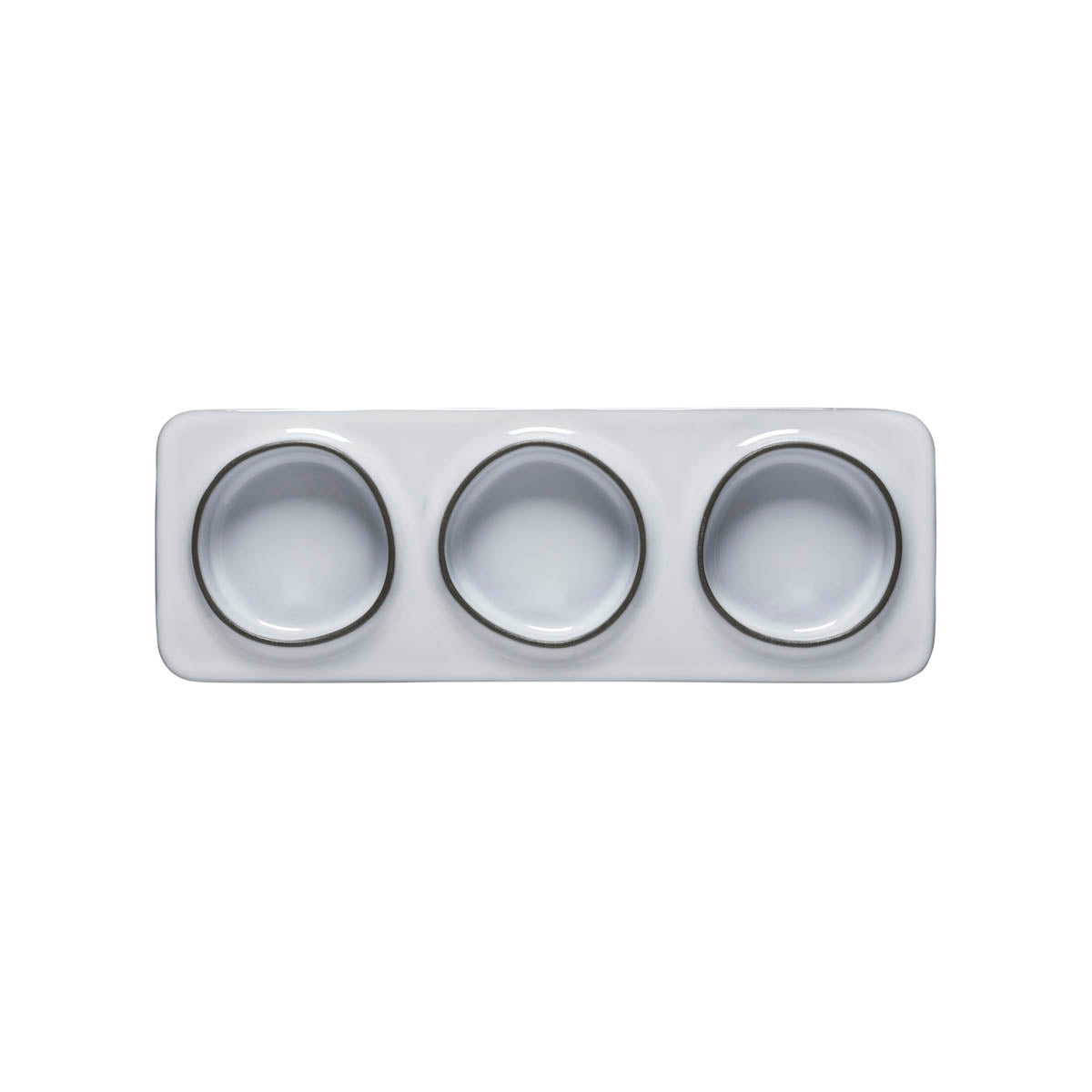 300103 Costa Nova Âmbar Salt of the Sea Rectangular 3 Section Tray 280x99mm Tomkin Australia Hospitality Supplies