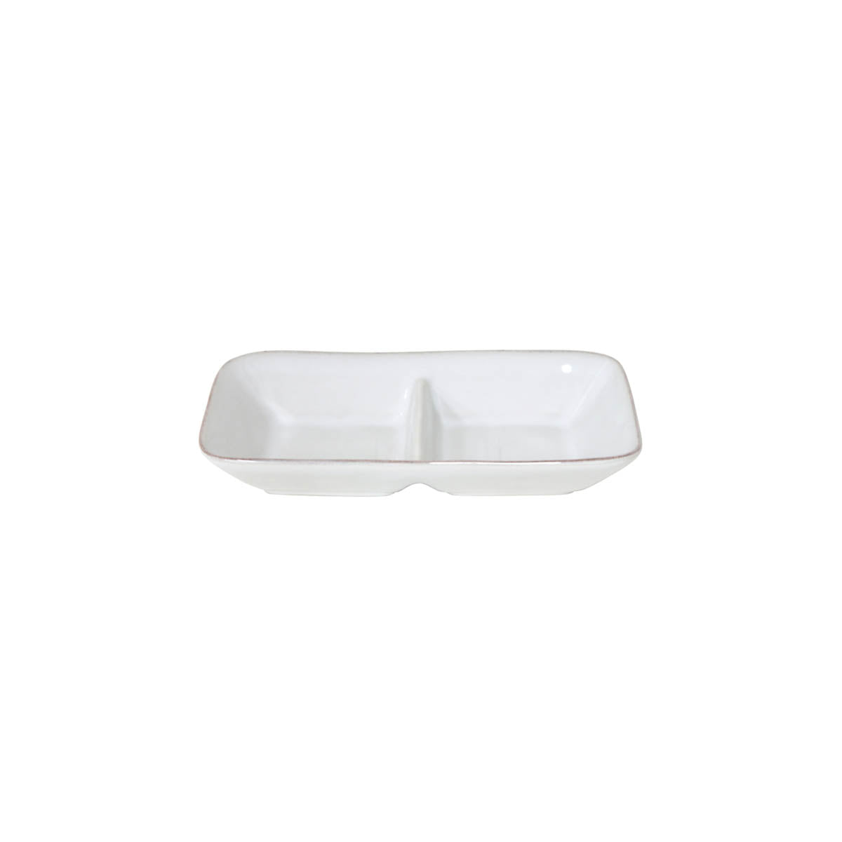 300129 Costa Nova Aparte White Rectangular Divided Dish 251x133mm Tomkin Australia Hospitality Supplies