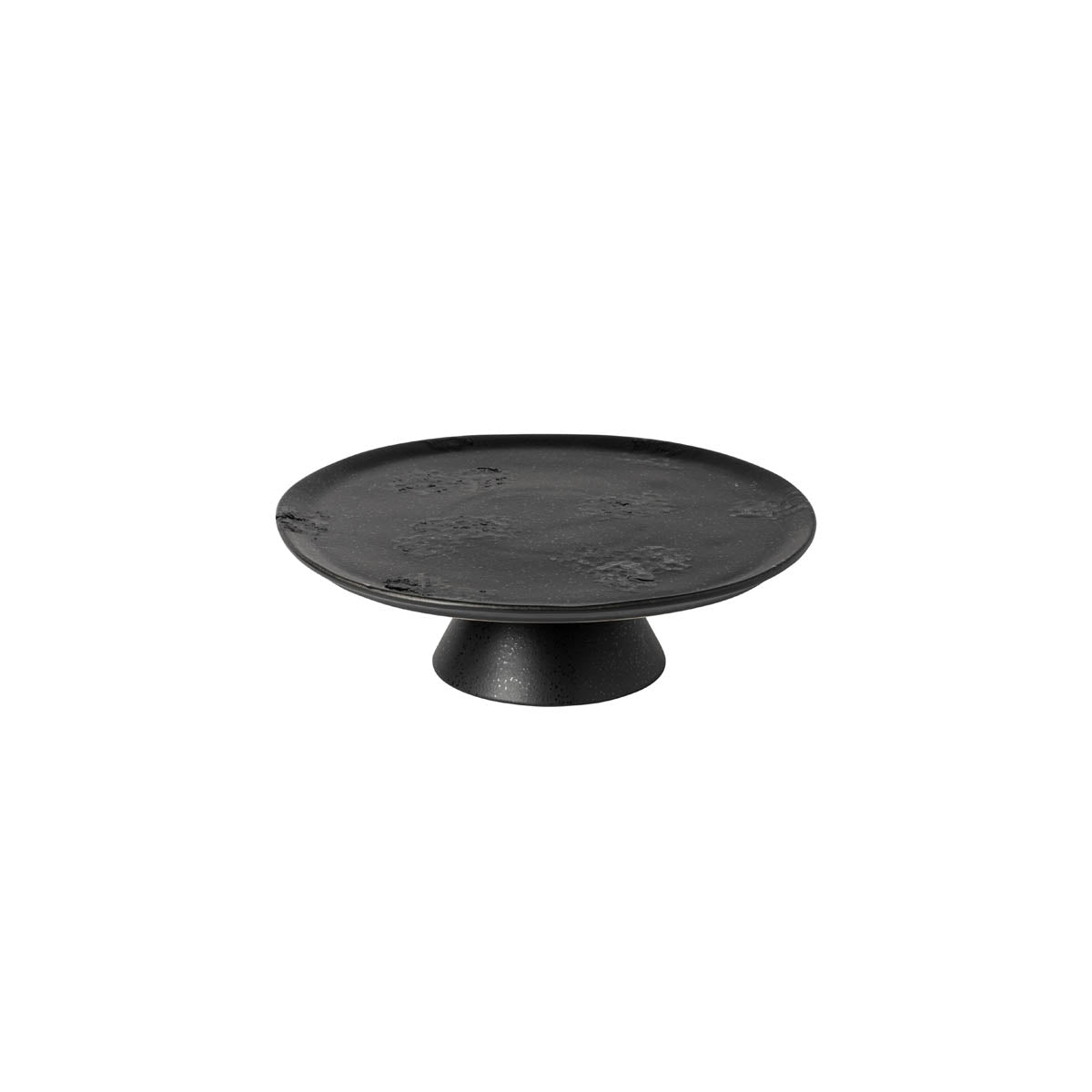300320 Costa Nova Boutique Black Moon Round Footed Plate 283mm  Tomkin Australia Hospitality Supplies