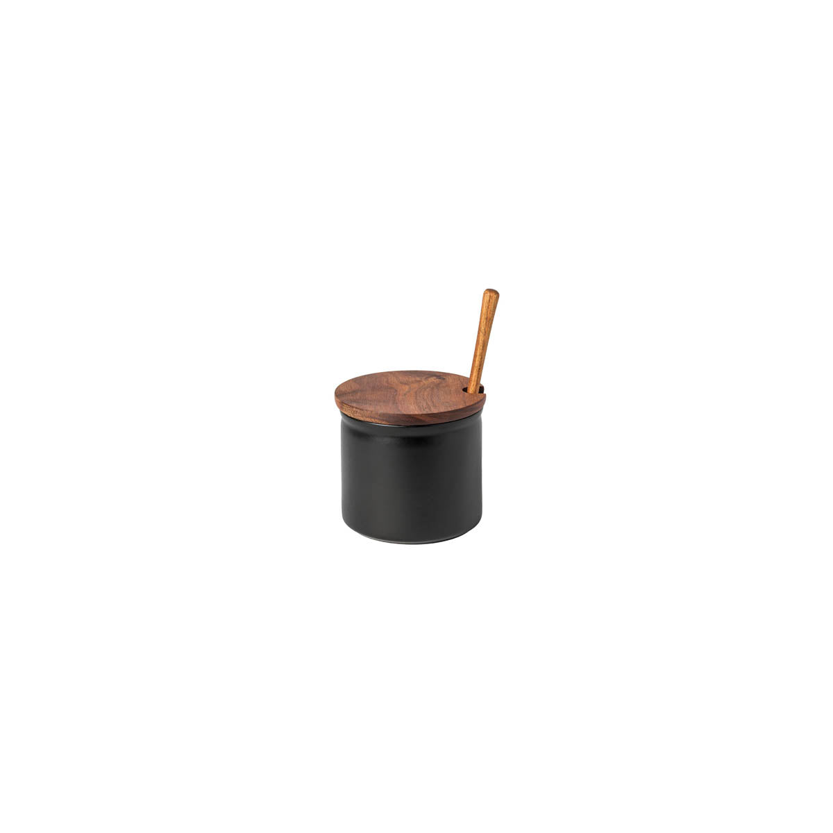 300331 Costa Nova Boutique Mountain Black Olive Canister with Lid &amp; Scoop 680ml Tomkin Australia Hospitality Supplies