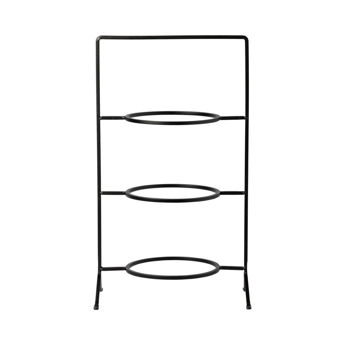 300340 Costa Nova Boutique Black Metallic Round 3 Tier Stand 475mm Tomkin Australia Hospitality Supplies
