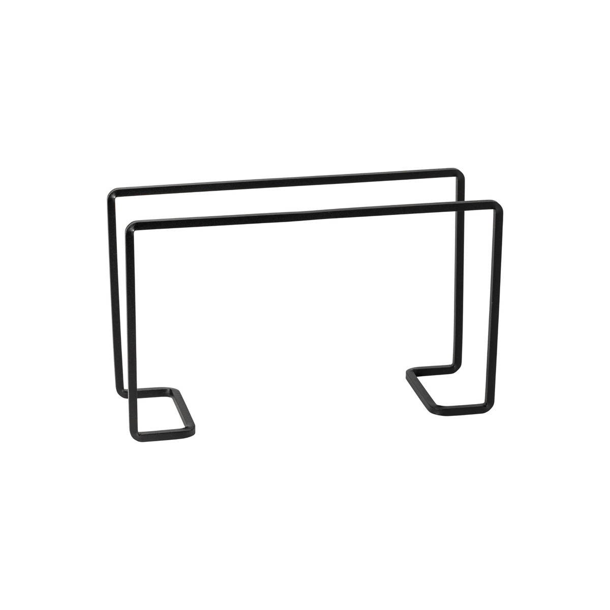 300342 Costa Nova Boutique Black Metallic Low Rectangular Riser 280x94mm Tomkin Australia Hospitality Supplies