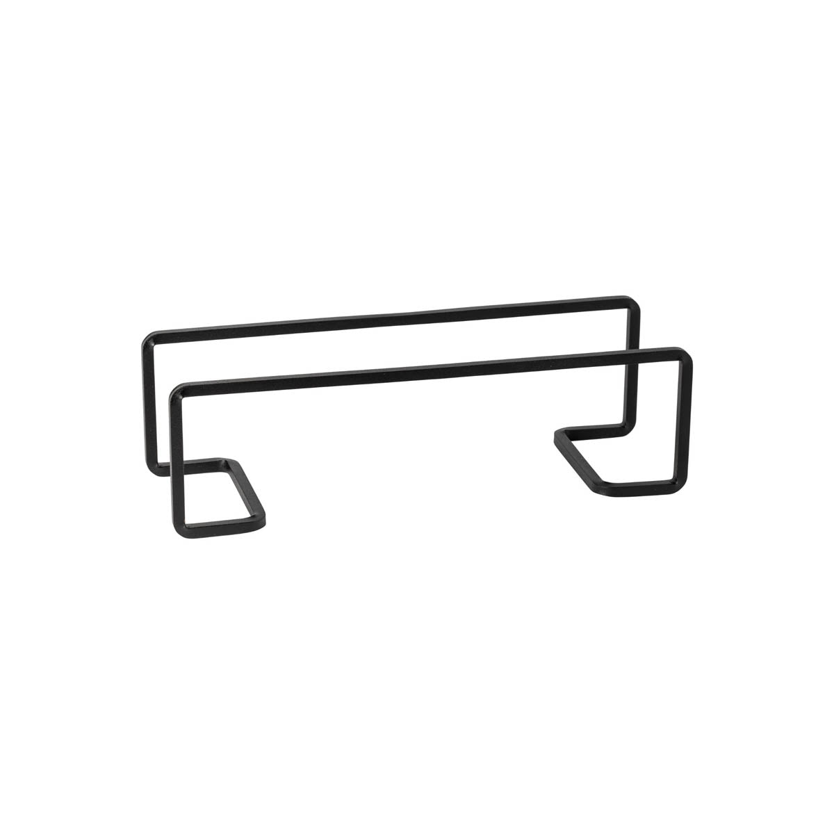 300343 Costa Nova Boutique Black Metallic Low Rectangular Riser 280x94mm Tomkin Australia Hospitality Supplies