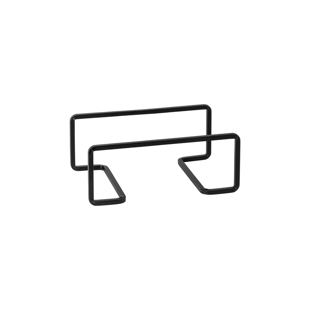 300345 Costa Nova Boutique Black Metallic High Rectangular Riser 200x130mm Tomkin Australia Hospitality Supplies