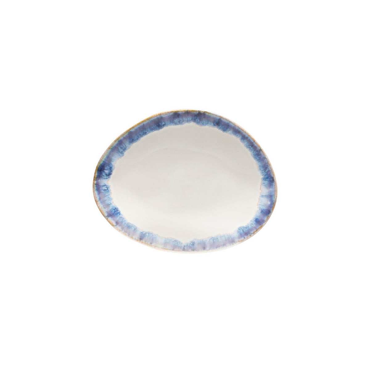 300385 Costa Nova Brisa Ria Blue Oval Plate 266x225mm Tomkin Australia Hospitality Supplies