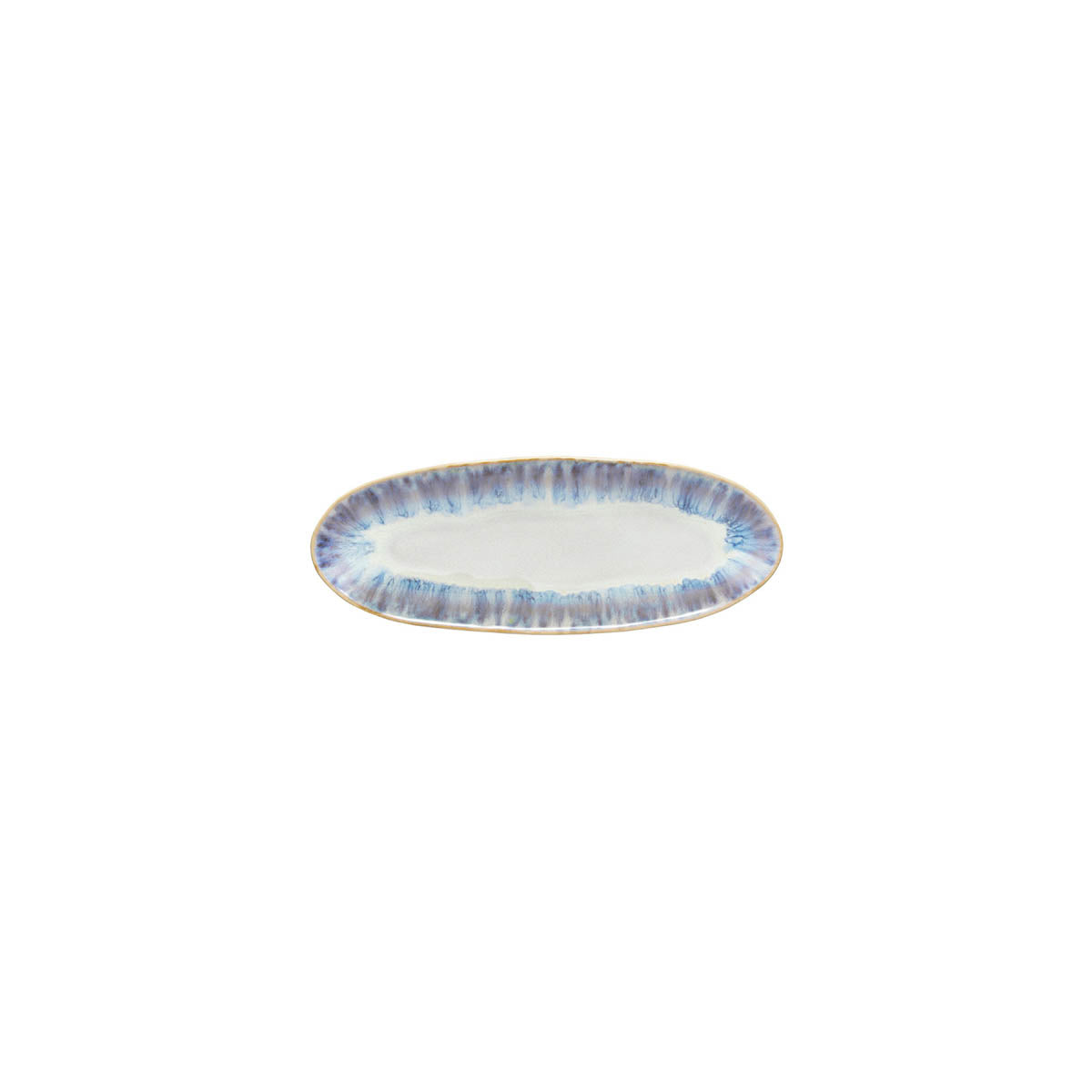 300386 Costa Nova Brisa Ria Blue Oval Plate 243x92mm Tomkin Australia Hospitality Supplies