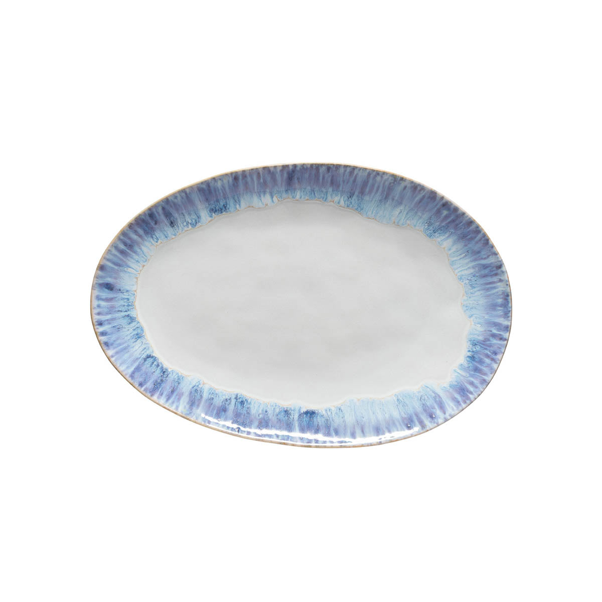 300393 Costa Nova Brisa Ria Blue Oval Platter 410x283mm Tomkin Australia Hospitality Supplies