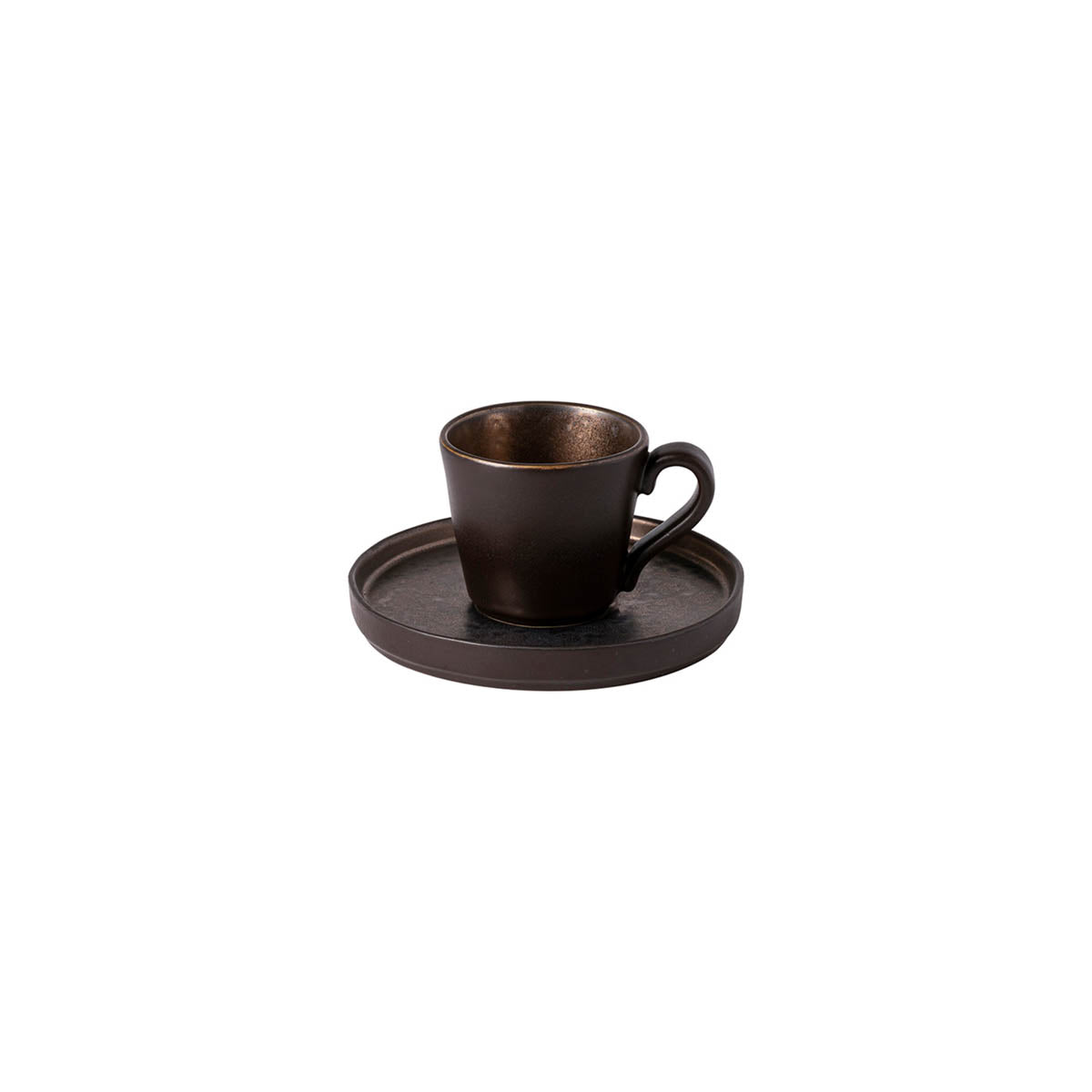 300841 Costa Nova Lagoa Metal Coffee Cup &amp; Saucer Set 90ml Tomkin Australia Hospitality Supplies