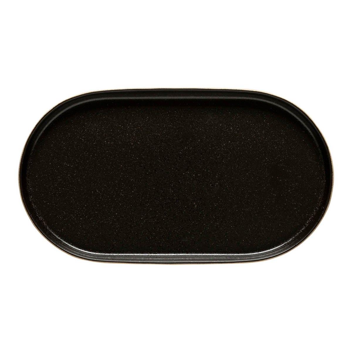 301162 Costa Nova Notos Latitude Black Oval Platter 365x205mm Tomkin Australia Hospitality Supplies
