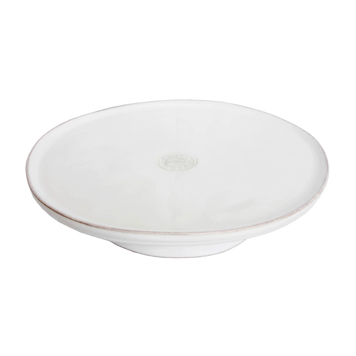 301249 Costa Nova Nova White Footed Plate 263x56mm  Tomkin Australia Hospitality Supplies